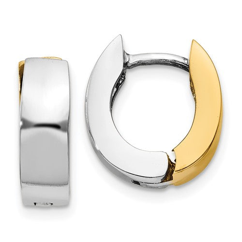14k-two-tone-polished-hinged-hoop-earrings-SolomonJeweler-Wichita-KS-CustomJewelry