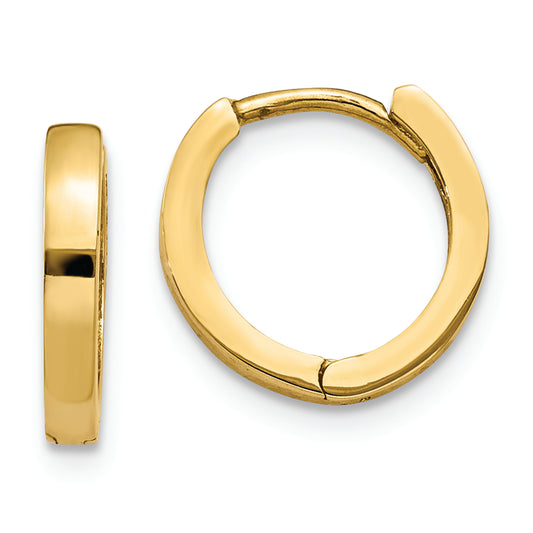14k Round Hinged Hoop Earrings - Solomon Jewelers