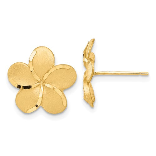 14k-plumeria-post-earrings-SolomonJeweler-Wichita-KS-CustomJewelry