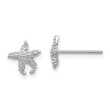 14k-white-gold-polished-and-textured-starfish-post-earrings-SolomonJeweler-Wichita-KS-CustomJewelry