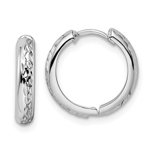 14k-white-gold-polished-textured-3x15mm-hinged-hoop-earrings-SolomonJeweler-Wichita-KS-CustomJewelry