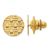 14k-mens-circular-basketweave-textured-tie-tac-SolomonJeweler-Wichita-KS-CustomJewelry