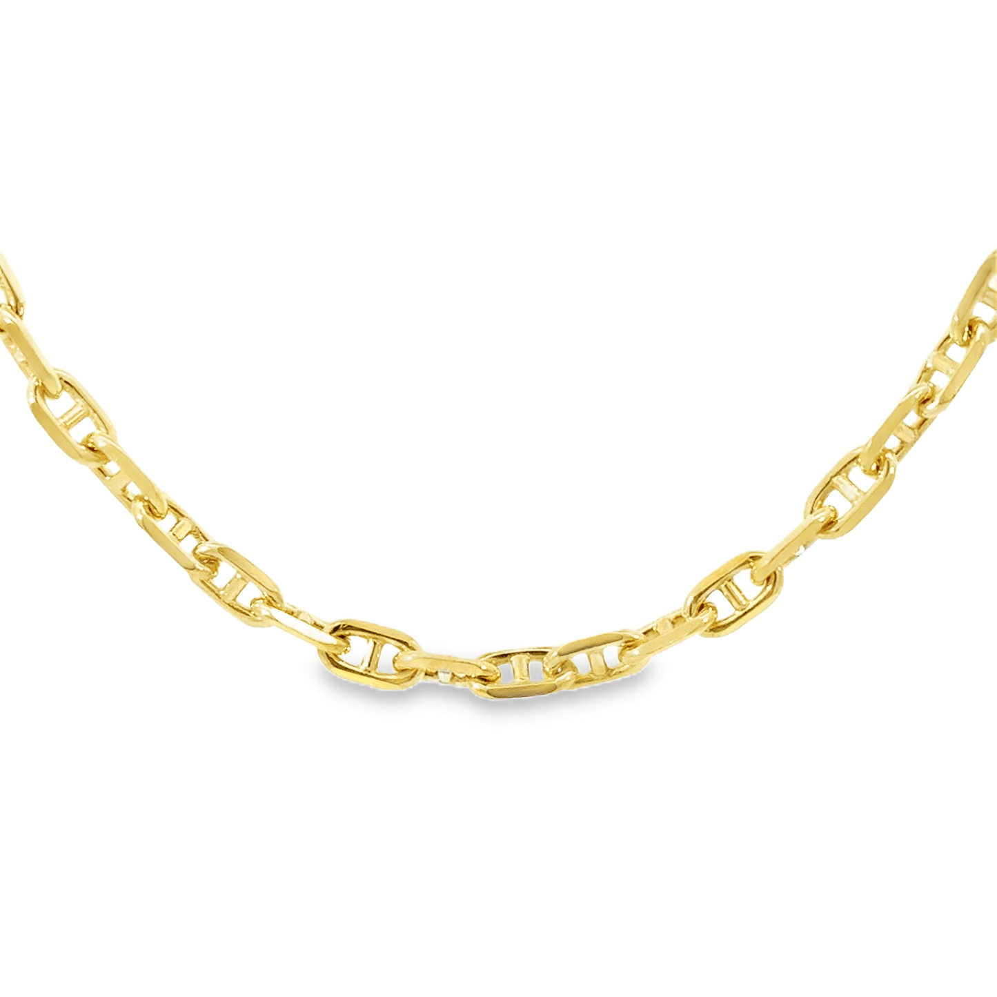 5mm Solid 3D Mariner Link Chain in 14 Karat Gold - Solomon Jewelers