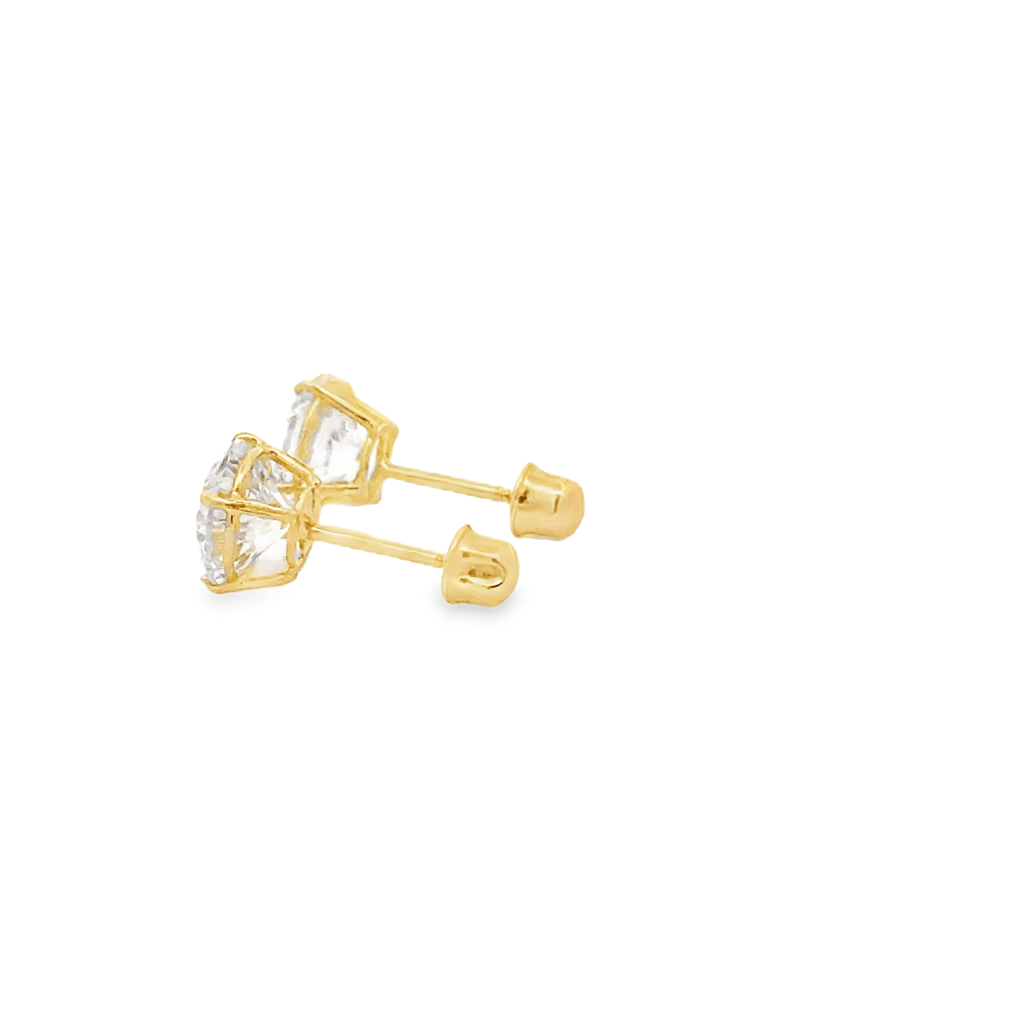 Round Stud Earrings in 14 Karat Gold - Solomon Jewelers