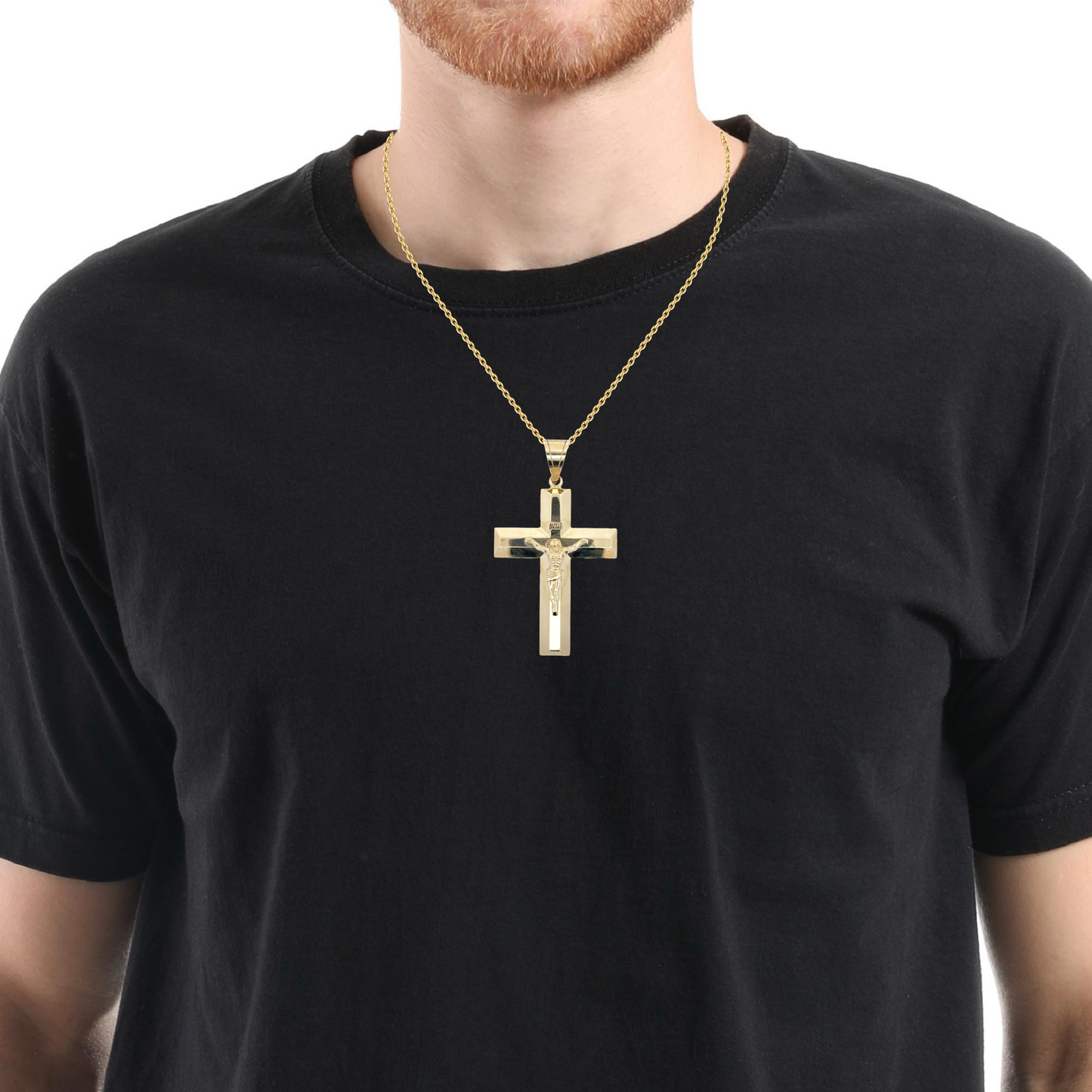 10K Yellow Gold Crucifix Cross Pendant - Solomon Jewelers