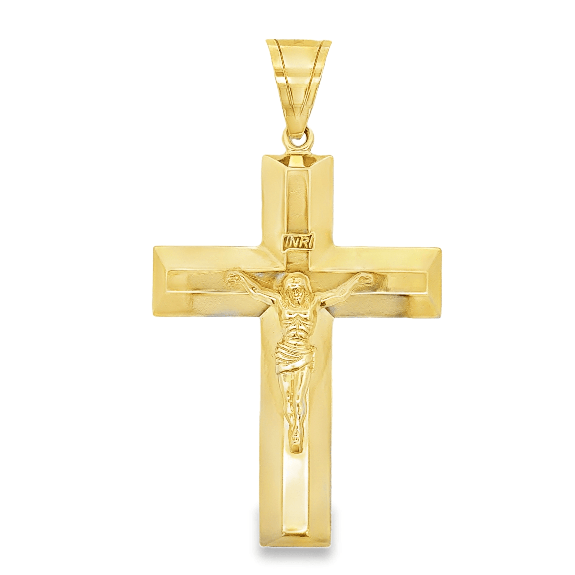 10K Yellow Gold Crucifix Cross Pendant - Solomon Jewelers