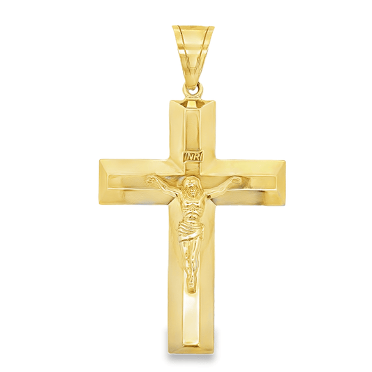 10K Yellow Gold Crucifix Cross Pendant - Solomon Jewelers
