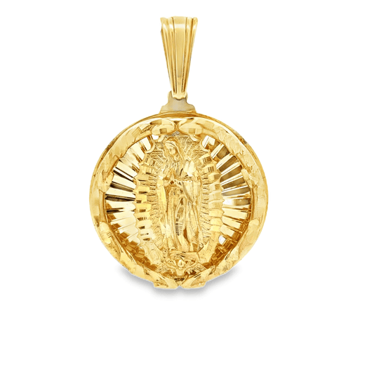 10Karat Yellow Gold Virgin Mary Pendant - Solomon Jewelers