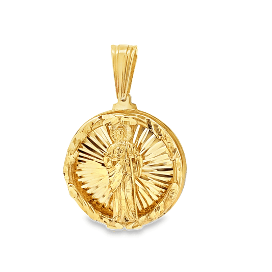 10Karat Yellow Gold St. Jude Pendant - Solomon Jewelers