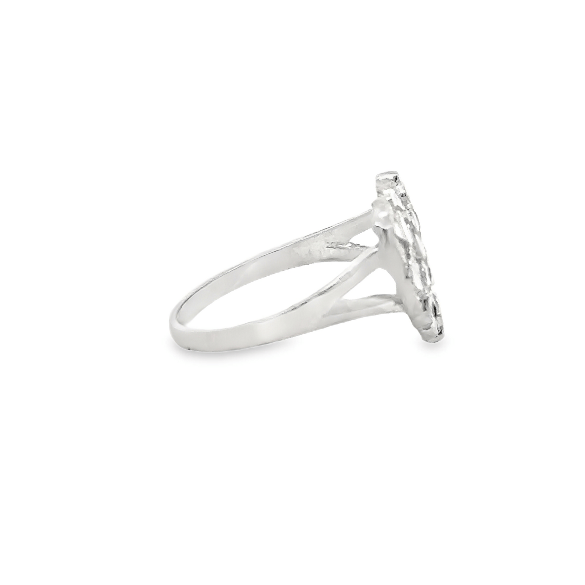 Nugget Heart Ring in Sterling Silver - Solomon Jewelers