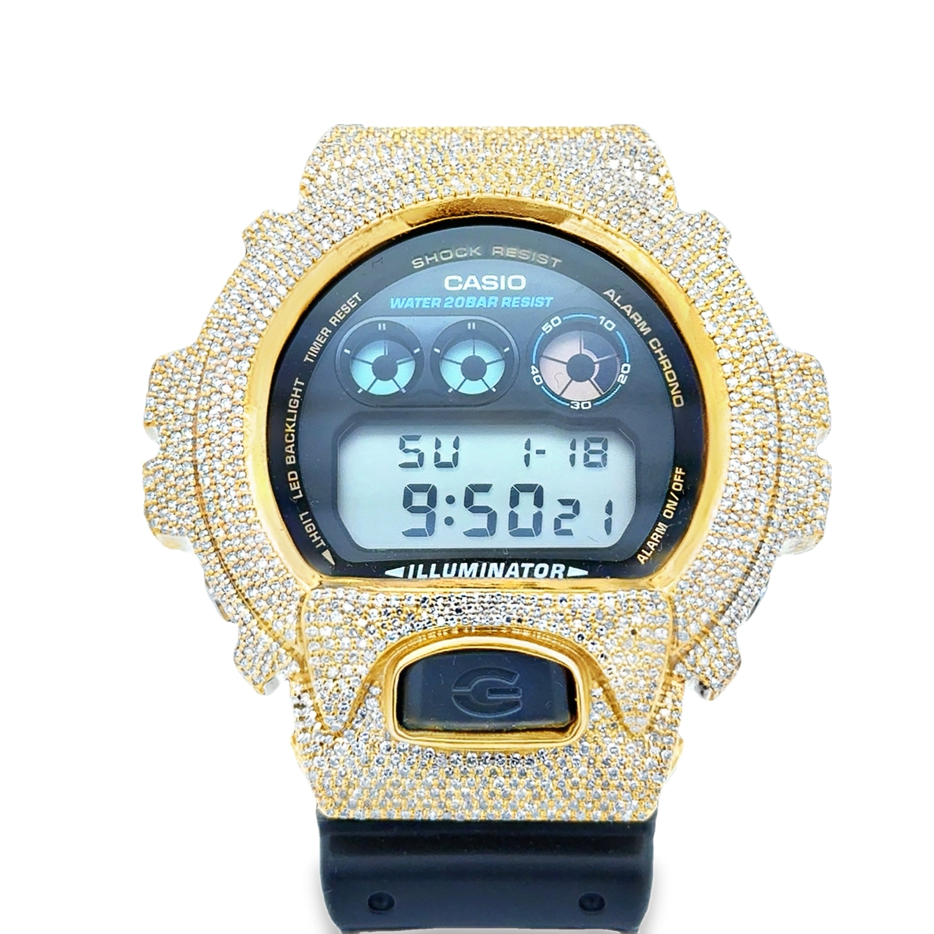 3 1/2 Cts Diamond G-Shock Watch | Custom Iced G-Shock - Solomon Jewelers