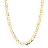 Diamond-Cut Curb Chain Necklace in 14K Gold-5.5 mm