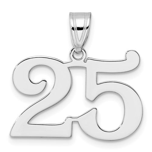 14kw-polished-number-25-pendant-SolomonJeweler-Wichita-KS-CustomJewelry