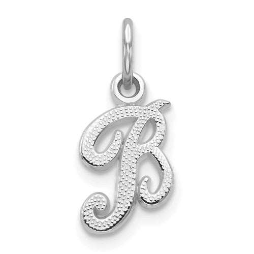 14kw-white-gold-casted-script-letter-b-initial-charm-SolomonJeweler-Wichita-KS-CustomJewelry