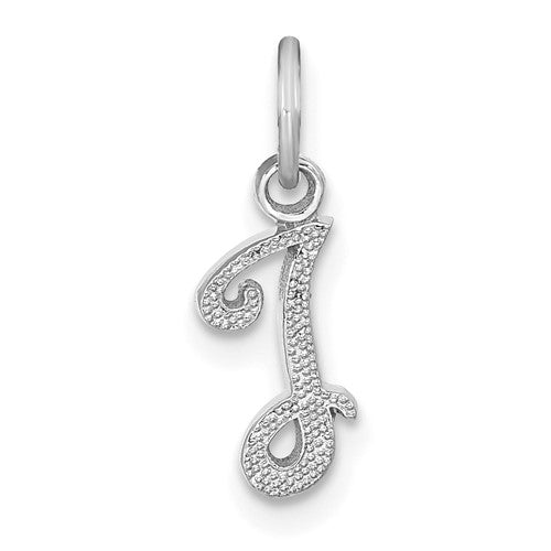 14kw-white-gold-casted-script-letter-i-initial-charm-SolomonJeweler-Wichita-KS-CustomJewelry