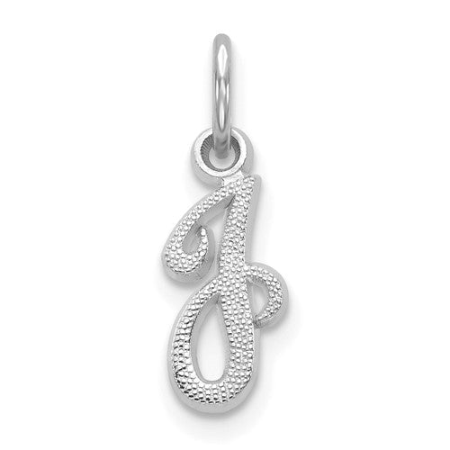 14kw-white-gold-casted-script-letter-j-initial-charm-SolomonJeweler-Wichita-KS-CustomJewelry