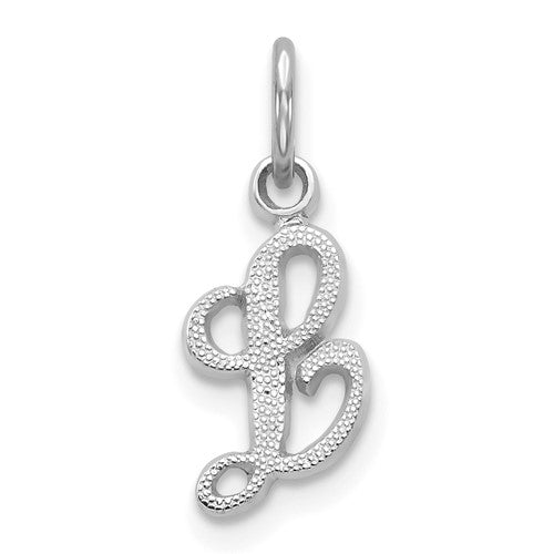 14kw-white-gold-casted-script-letter-l-initial-charm-SolomonJeweler-Wichita-KS-CustomJewelry