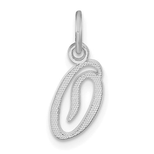 14kw-white-gold-casted-script-letter-o-initial-charm-SolomonJeweler-Wichita-KS-CustomJewelry