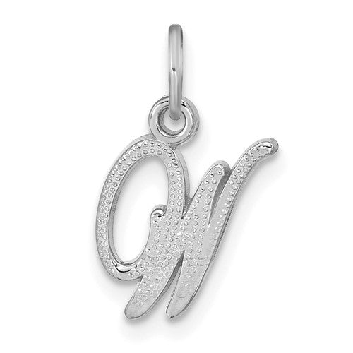 14kw-white-gold-casted-script-letter-w-initial-charm-SolomonJeweler-Wichita-KS-CustomJewelry