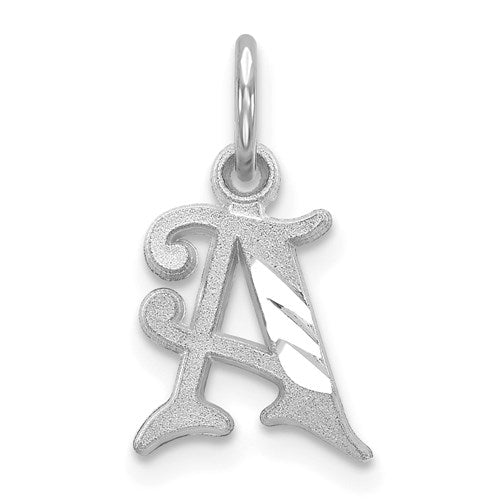 14kw-diamond-cut-letter-a-initial-charm-SolomonJeweler-Wichita-KS-CustomJewelry