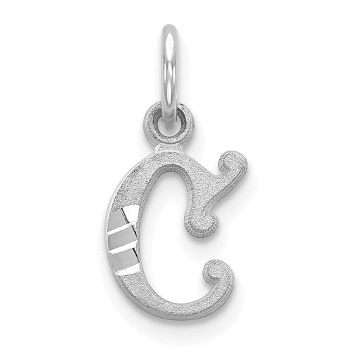 14kw-diamond-cut-letter-c-initial-charm-SolomonJeweler-Wichita-KS-CustomJewelry
