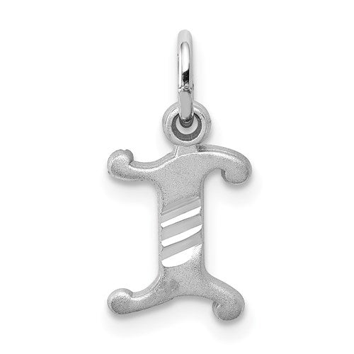 14kw-diamond-cut-letter-i-initial-charm-SolomonJeweler-Wichita-KS-CustomJewelry
