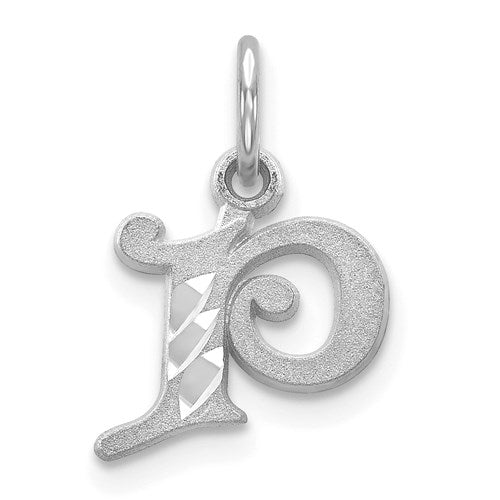 14kw-diamond-cut-letter-p-initial-charm-SolomonJeweler-Wichita-KS-CustomJewelry