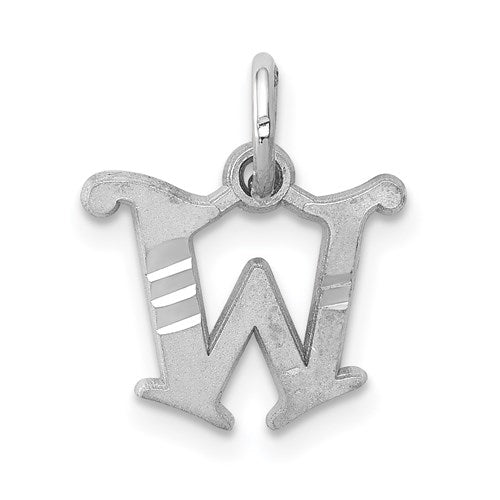 14kw-diamond-cut-letter-w-initial-charm-SolomonJeweler-Wichita-KS-CustomJewelry