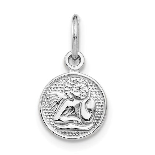 14k-white-gold-small-polished-angel-charm-SolomonJeweler-Wichita-KS-CustomJewelry