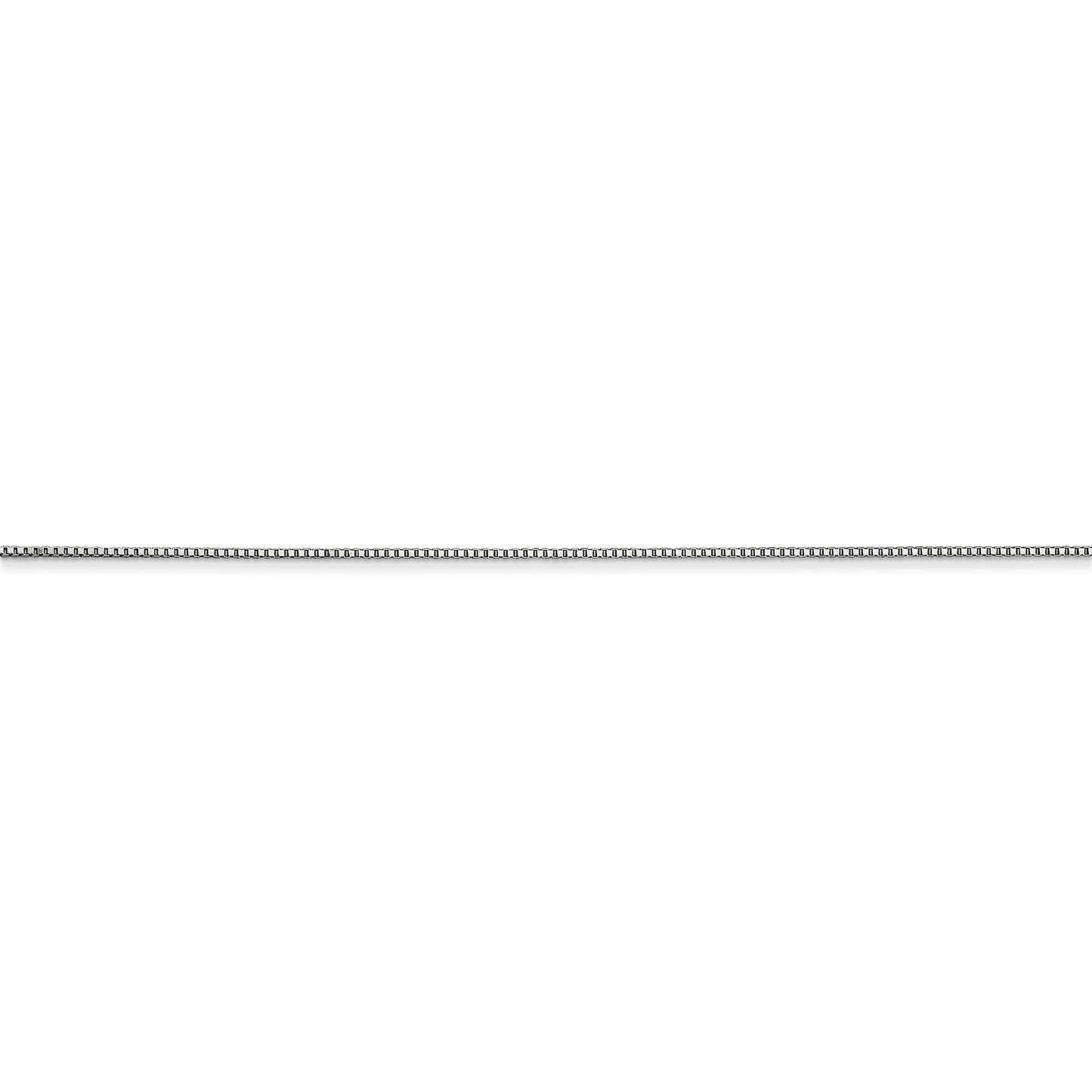 14k WG .5mm Box with Spring Ring Clasp Chain - Solomon Jewelers