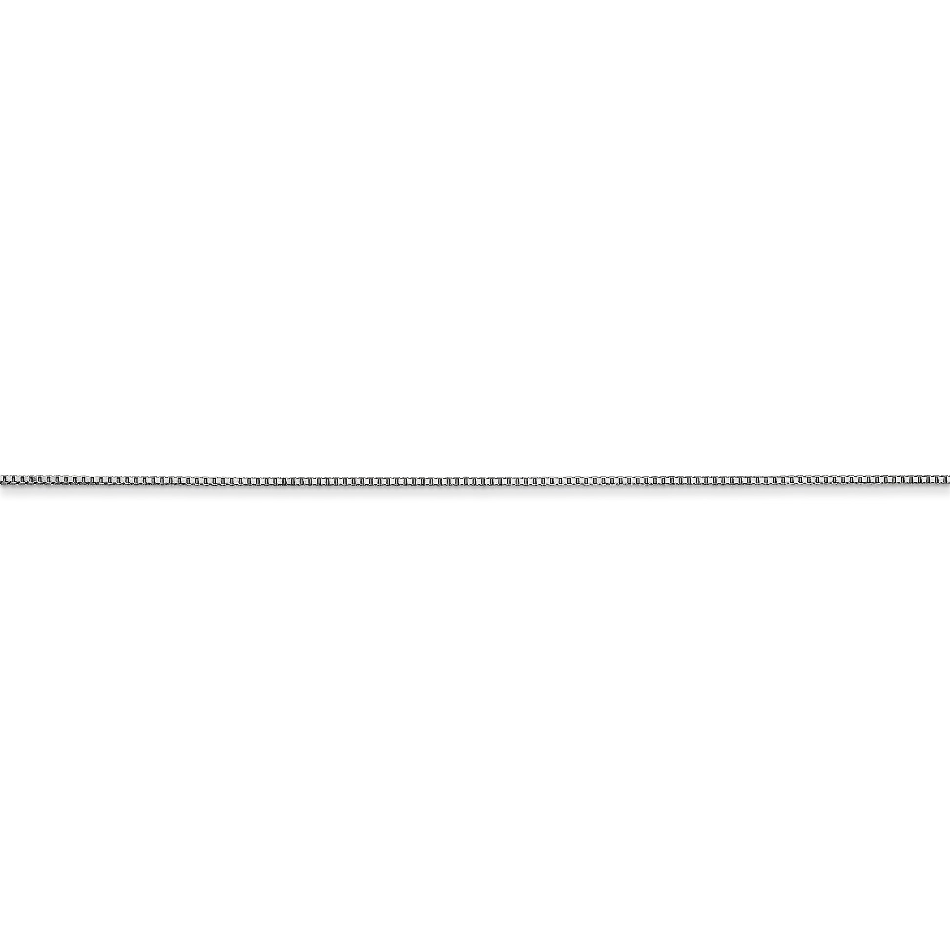 14k WG .5mm Box with Spring Ring Clasp Chain - Solomon Jewelers
