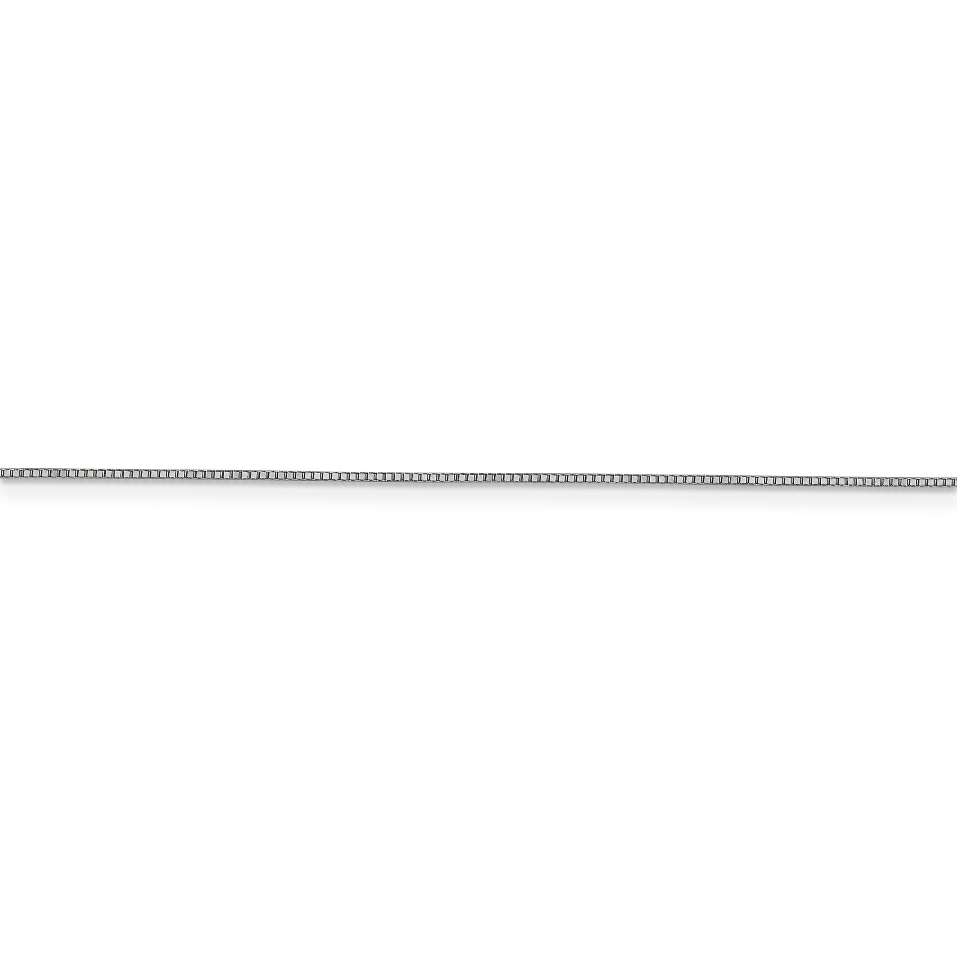 14k WG .7mm Box with Lobster Clasp Chain - Solomon Jewelers