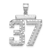 14kw-large-brushed-diamond-cut-number-37-charm-SolomonJeweler-Wichita-KS-CustomJewelry