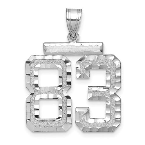 14kw-large-brushed-diamond-cut-number-83-charm-SolomonJeweler-Wichita-KS-CustomJewelry