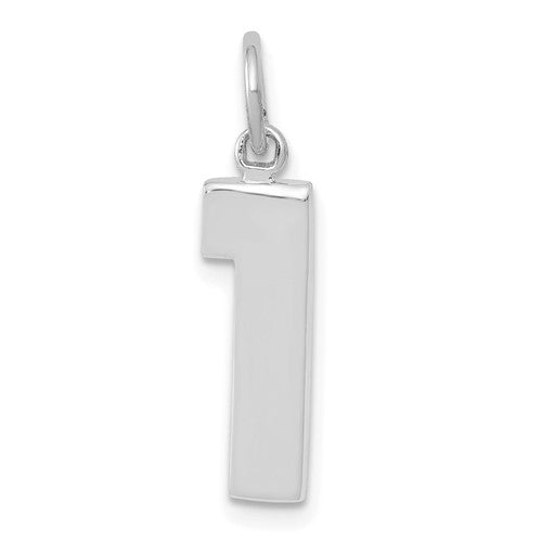14kw-medium-polished-number-1-charm-SolomonJeweler-Wichita-KS-CustomJewelry