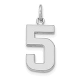 14kw-medium-polished-number-5-charm-SolomonJeweler-Wichita-KS-CustomJewelry