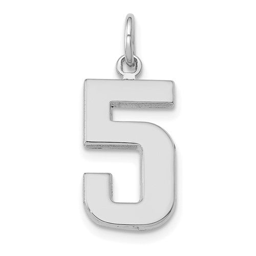 14kw-medium-polished-number-5-charm-SolomonJeweler-Wichita-KS-CustomJewelry