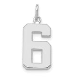 14kw-medium-polished-number-6-charm-SolomonJeweler-Wichita-KS-CustomJewelry