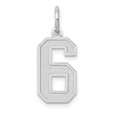 14kw-medium-satin-number-6-charm-SolomonJeweler-Wichita-KS-CustomJewelry