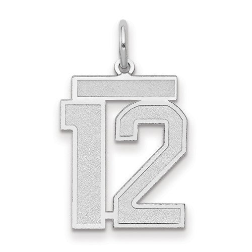 14kw-medium-satin-number-12-charm-SolomonJeweler-Wichita-KS-CustomJewelry
