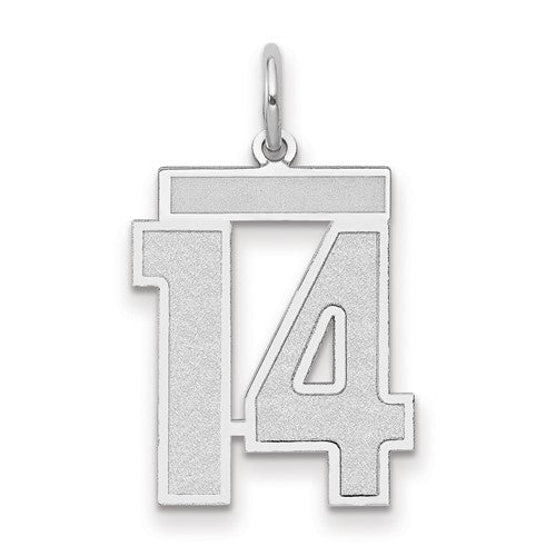 14kw-medium-satin-number-14-charm-SolomonJeweler-Wichita-KS-CustomJewelry