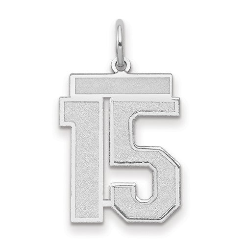 14kw-medium-satin-number-15-charm-SolomonJeweler-Wichita-KS-CustomJewelry