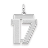 14kw-medium-satin-number-17-charm-SolomonJeweler-Wichita-KS-CustomJewelry