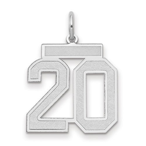 14kw-medium-satin-number-20-charm-SolomonJeweler-Wichita-KS-CustomJewelry