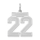 14kw-medium-satin-number-22-charm-SolomonJeweler-Wichita-KS-CustomJewelry