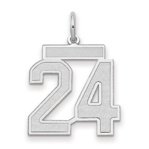 14kw-medium-satin-number-24-charm-SolomonJeweler-Wichita-KS-CustomJewelry