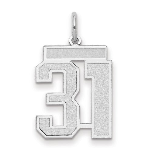 14kw-medium-satin-number-31-charm-SolomonJeweler-Wichita-KS-CustomJewelry
