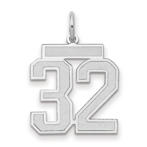 14kw-medium-satin-number-32-charm-SolomonJeweler-Wichita-KS-CustomJewelry
