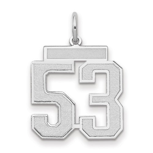 14kw-medium-satin-number-53-charm-SolomonJeweler-Wichita-KS-CustomJewelry