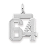 14kw-medium-satin-number-64-charm-SolomonJeweler-Wichita-KS-CustomJewelry
